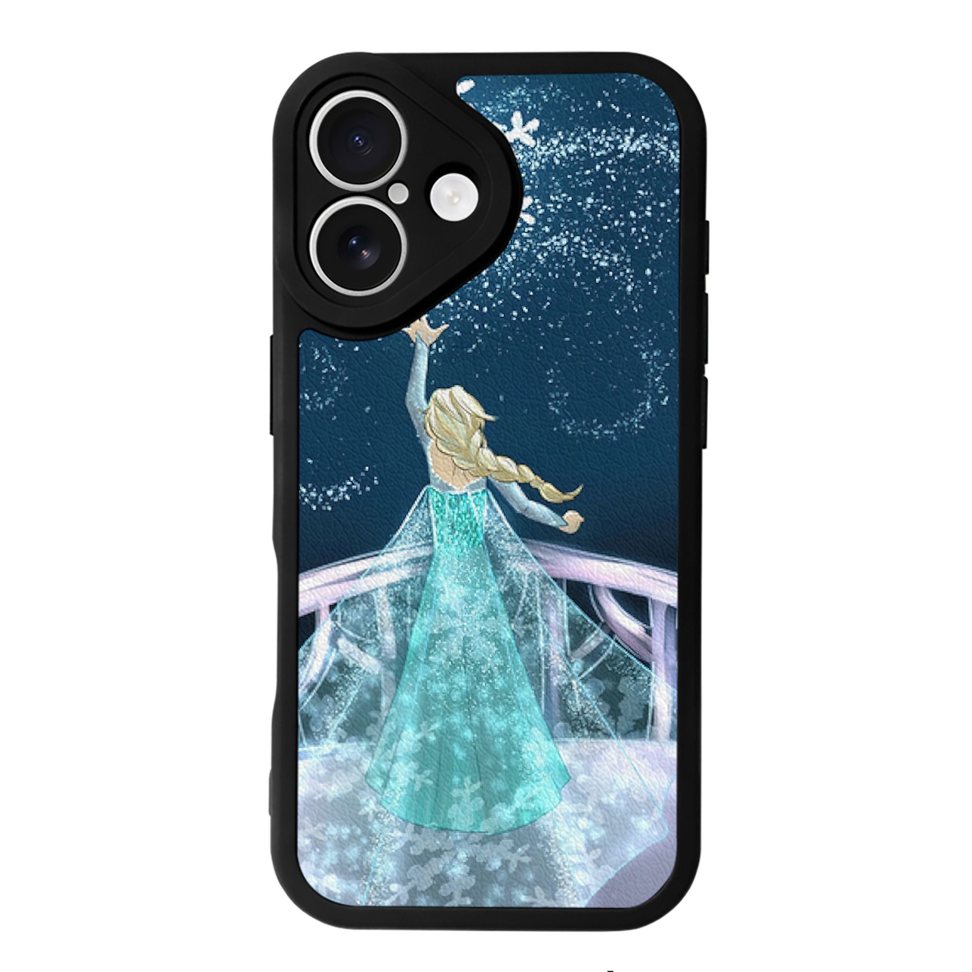 （画像用） アナと雪の女王 アンナ エルサ Frozen Anna Elsa 【iPhone 16シリーズ対応】シリコンスマホケース（レザー調） 材質：シリコン